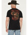 Image #1 - Cody James Men's Honor and Glory Eagle Embroidered Short Sleeve Graphic T-Shirt, Black, hi-res
