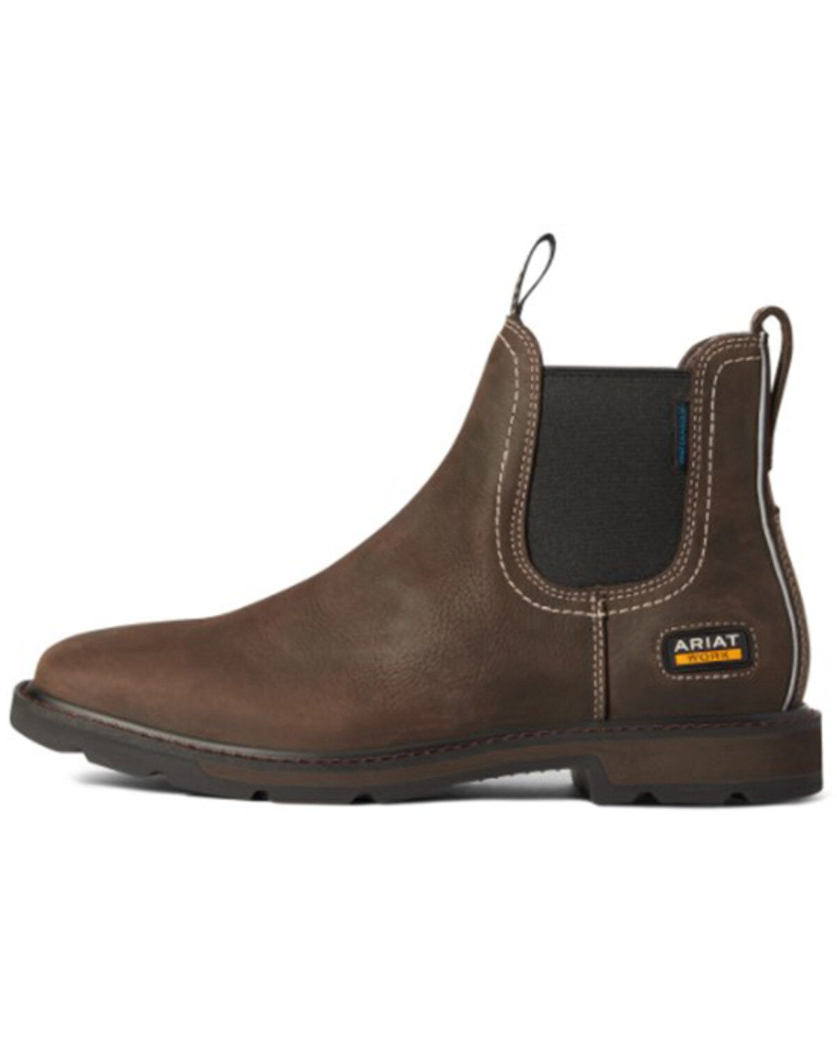 Image #2 - Ariat Men's Groundbreaker Chelsea H20 Work Boot - Soft Toe, Brown, hi-res