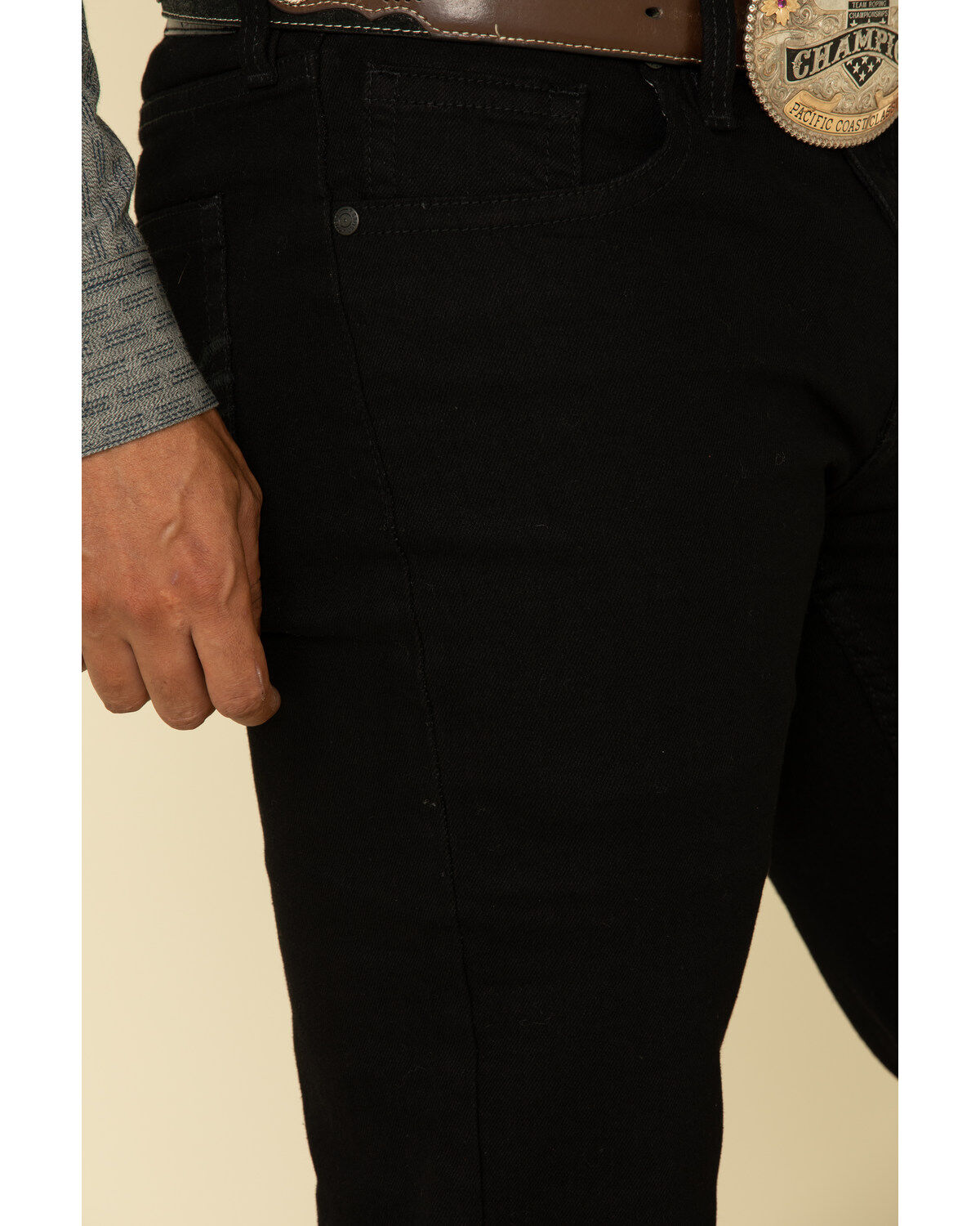 Image #4 - Cody James Men's Night Rider Wash Jackson Slim Stackable Straight Stretch Denim Jeans, Black, hi-res