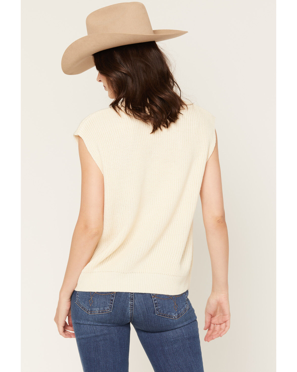 Image #4 - Rock & Roll Denim Women's Cowboy Sweater Vest, Natural, hi-res