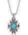 Image #1 - Montana Silversmiths Women's Turquoise Star Pendant Necklace, Silver, hi-res