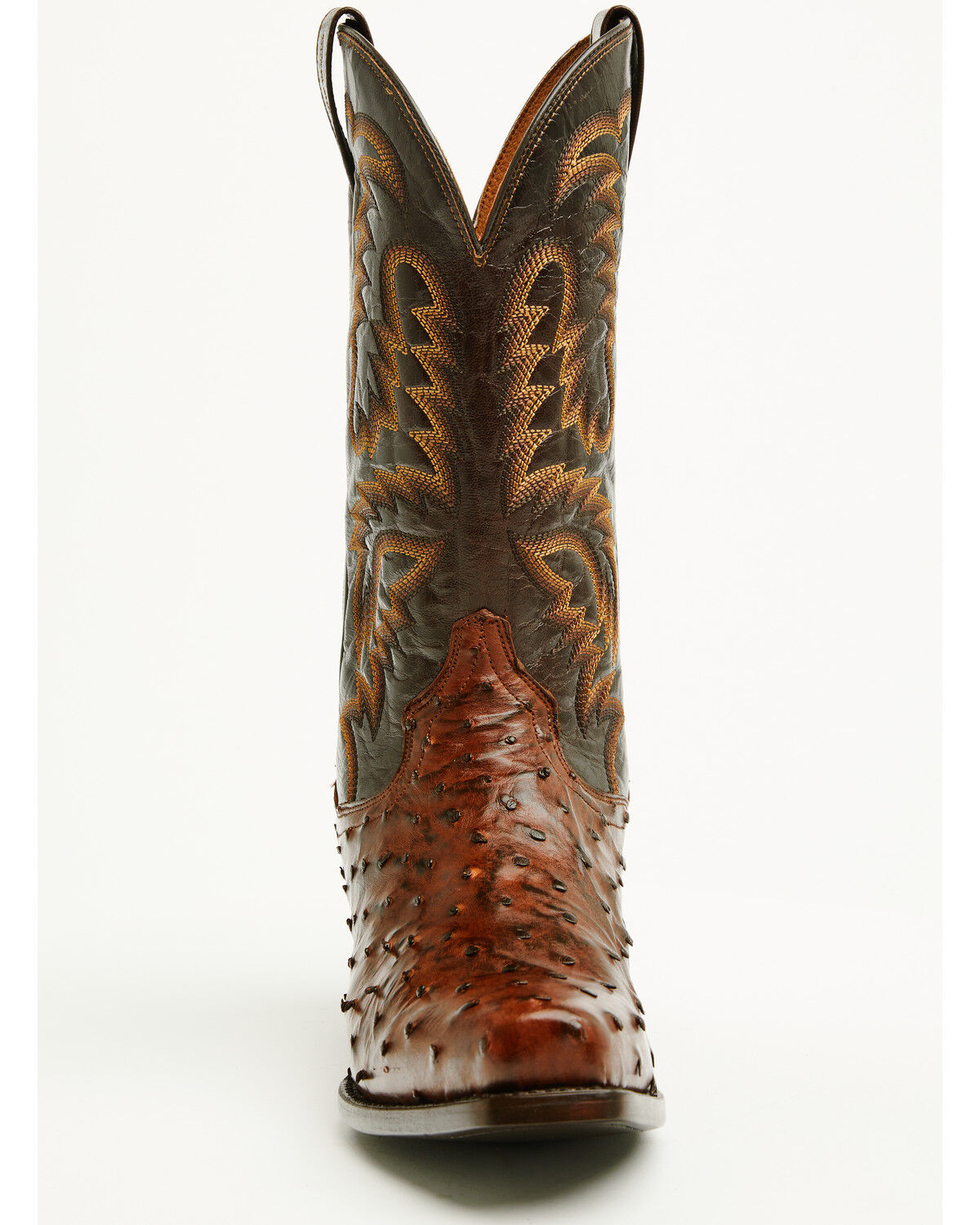 Image #4 - Dan Post Men's Marco Exotic Full Quill Ostrich Tall Western Boots - Square Toe, Brass, hi-res