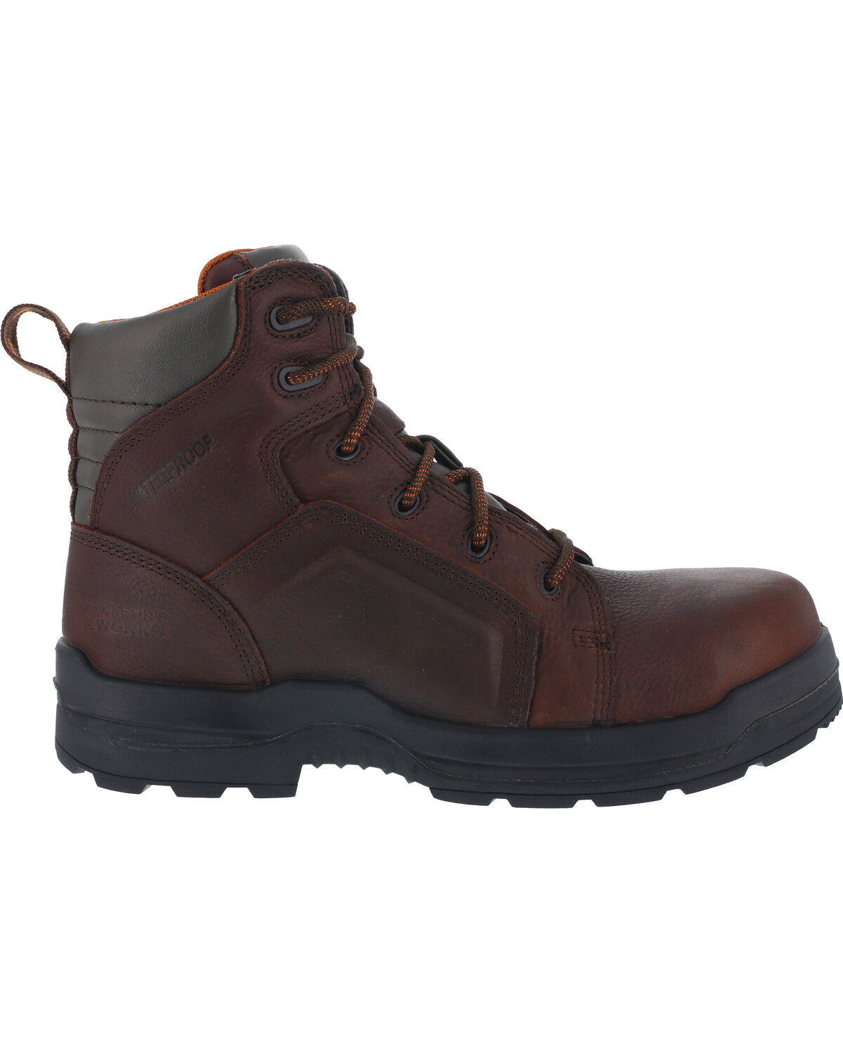 Image #3 - Rockport Men's More Energy Brown 6" Lace-Up Work Boots - Composite Toe, Brown, hi-res