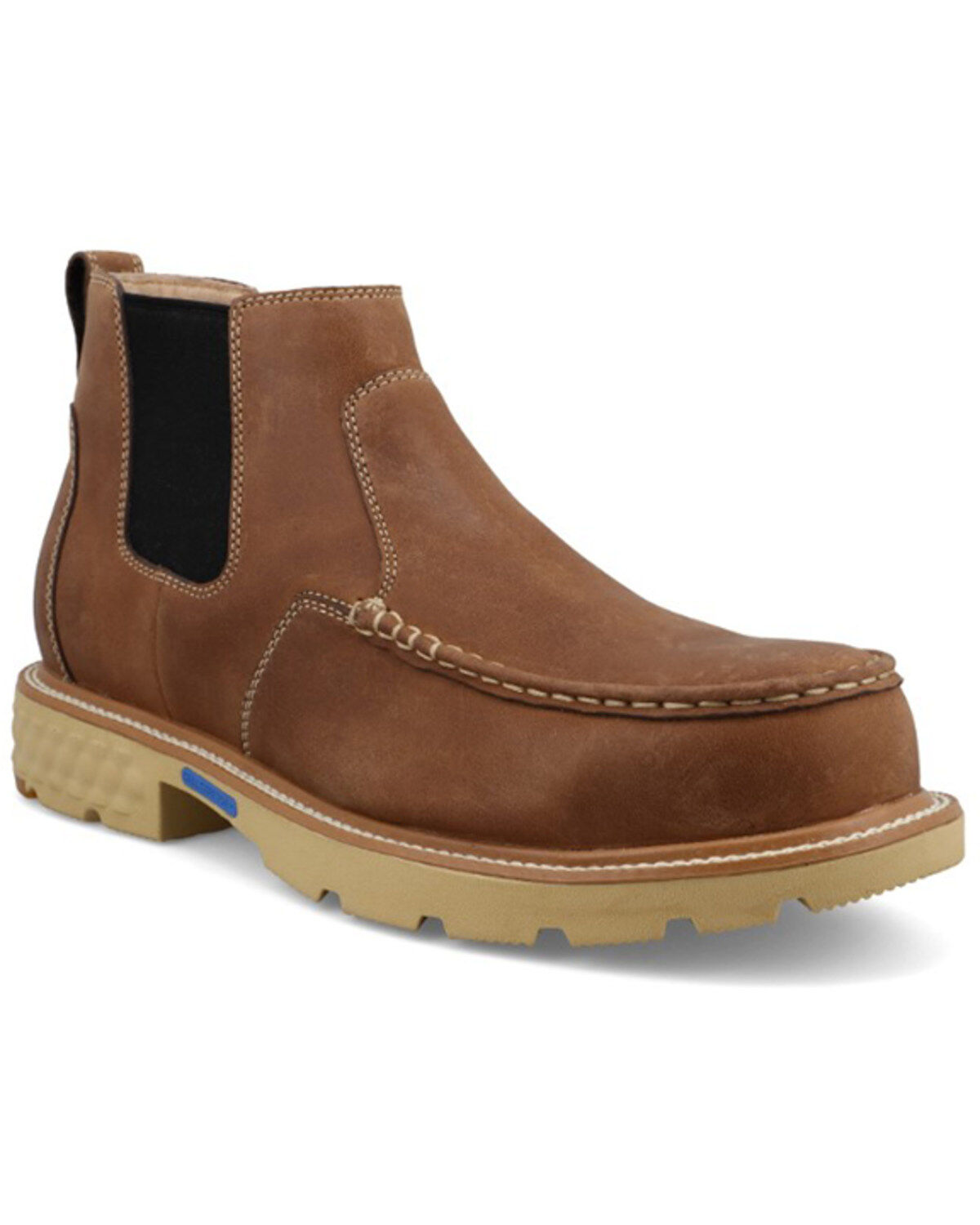 Image #1 - Twisted X Men's 4" Work Chelsea Boot - Nano Composite Toe, Medium Red, hi-res