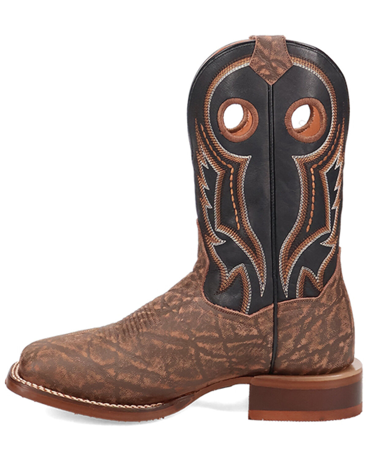 Image #3 - Dan Post Men's Elephant Print Performance Western Boots - Broad Square Toe, Brown, hi-res