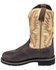 Image #3 - Justin Men's Superintendent Western Work Boots - Steel Toe, Brown, hi-res