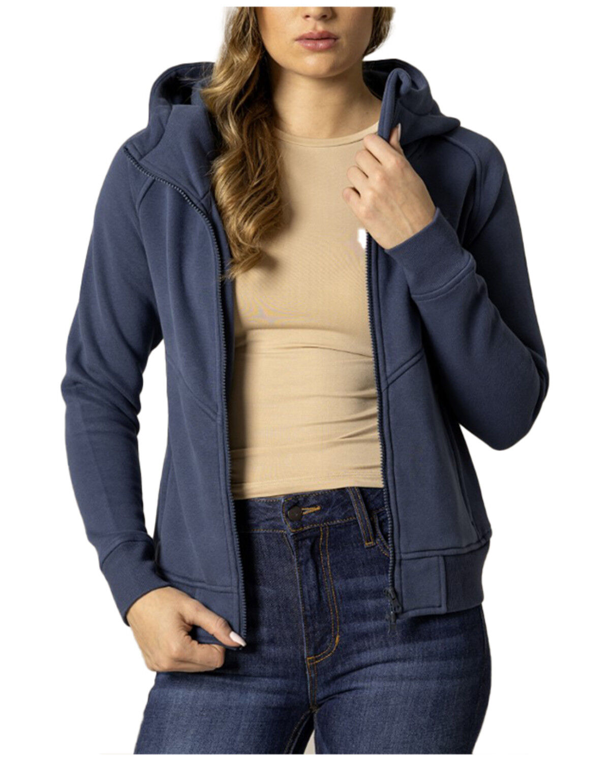 Kimes Ranch Women's Emma Solid Zip-Up Hoodie, Blue, hi-res