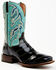 Image #1 - Dan Post Men's Eel Exotic Western Boots - Broad Square Toe, Black/blue, hi-res