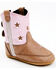 Image #1 - Shyanne Infant Girls' Poppet Little Star Western Boots - Round Toe, Brown/pink, hi-res