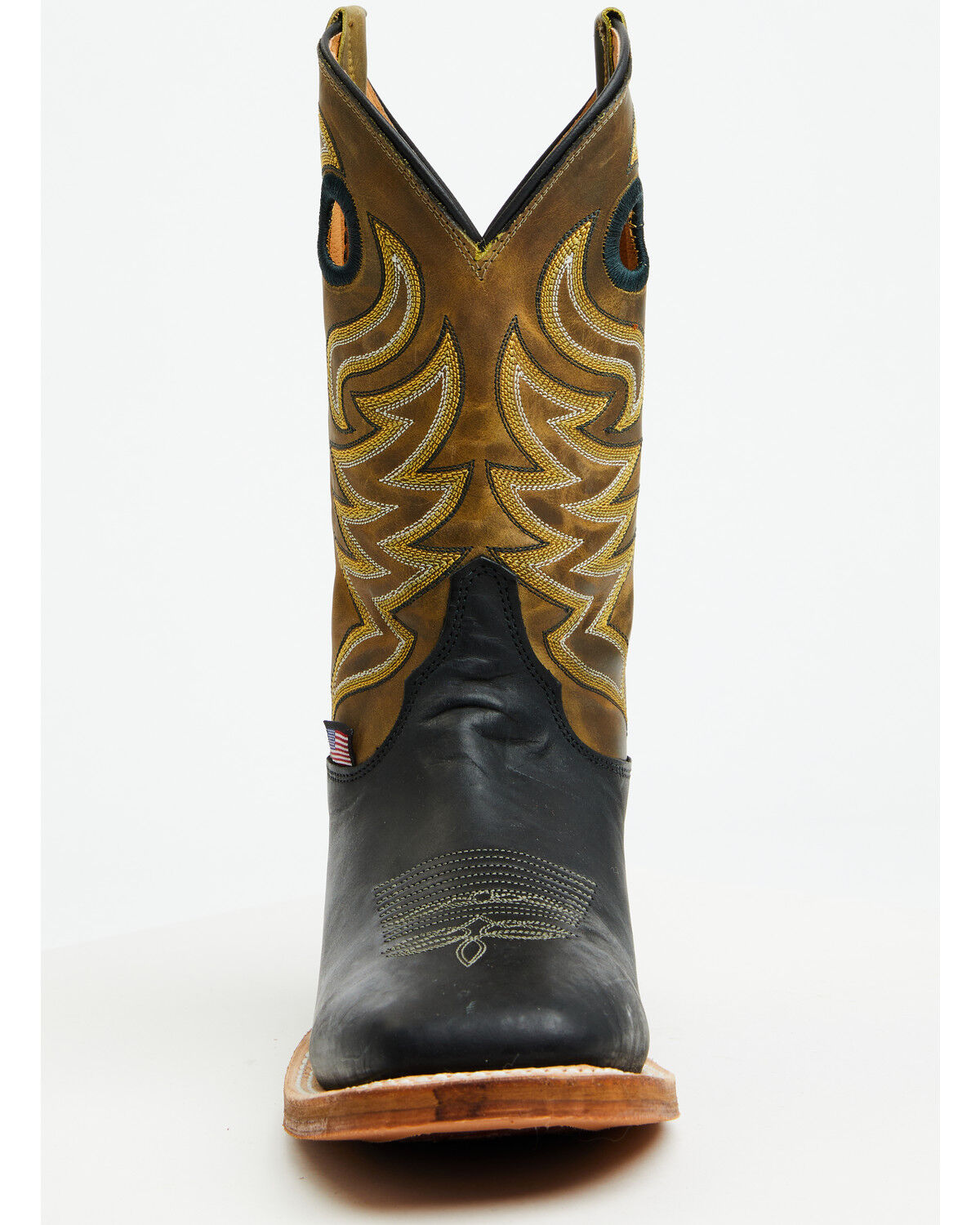 Image #4 - Justin Men's Boot Barn Exclusive Bent Rail Walsh Performance Western Boots - Broad Square Toe, Green, hi-res