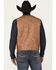 Image #4 - Cody James Men's Hoof Print Faux Leather Vest, Tan, hi-res