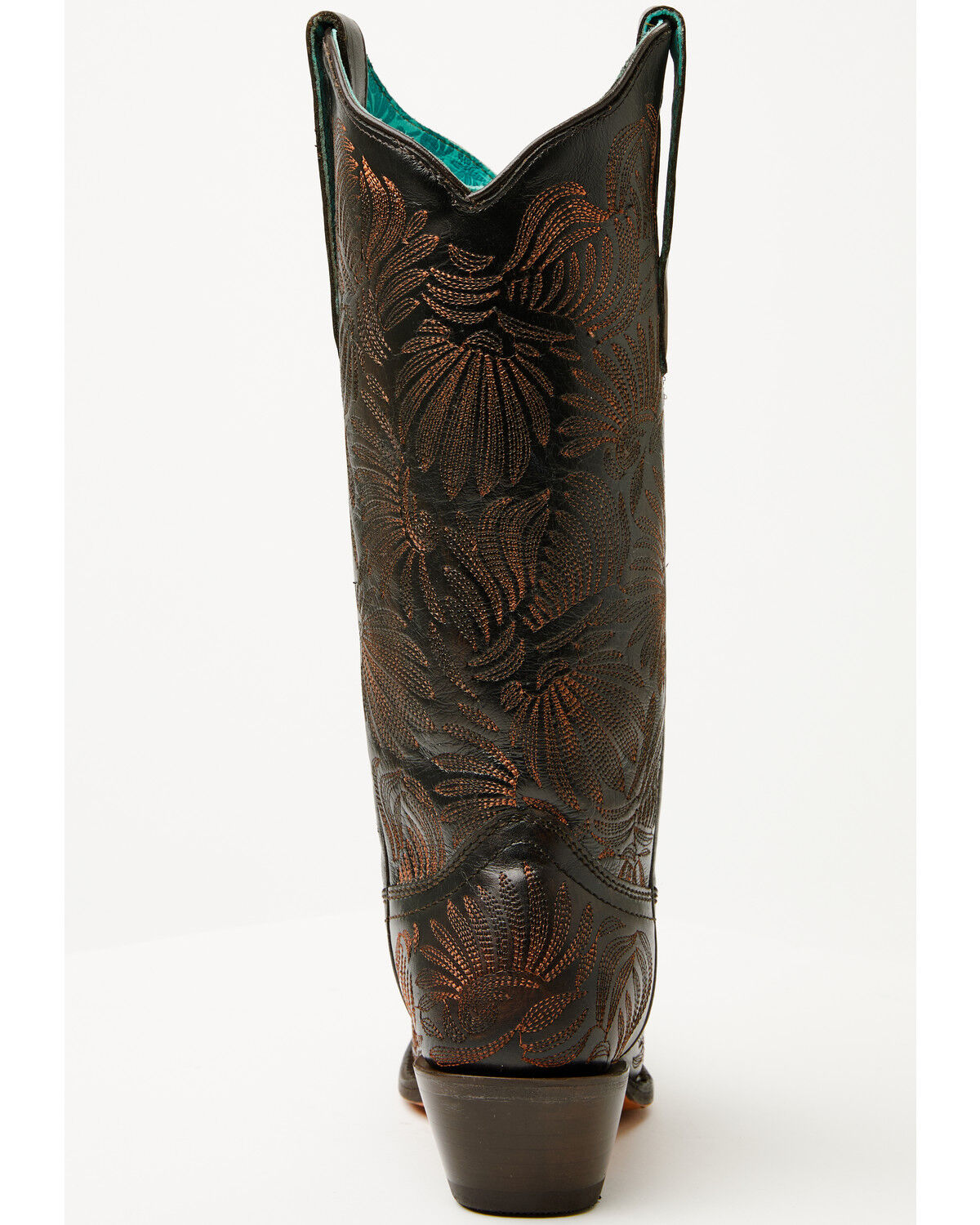 Image #5 - Corral Women's Floral Embroidered Tall Western Boots - Snip Toe, Black, hi-res