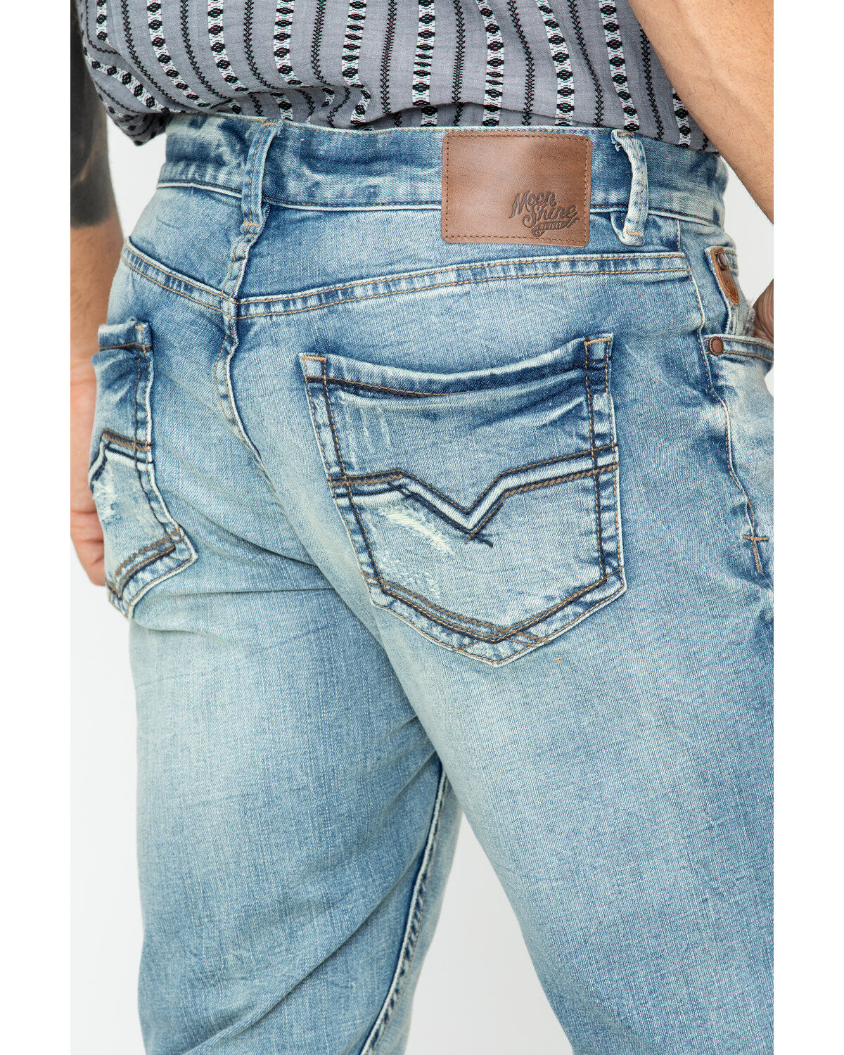Image #5 - Moonshine Spirit&reg; Men's Sutton Wash Decker Slim Straight Stretch Denim Jeans, Indigo, hi-res