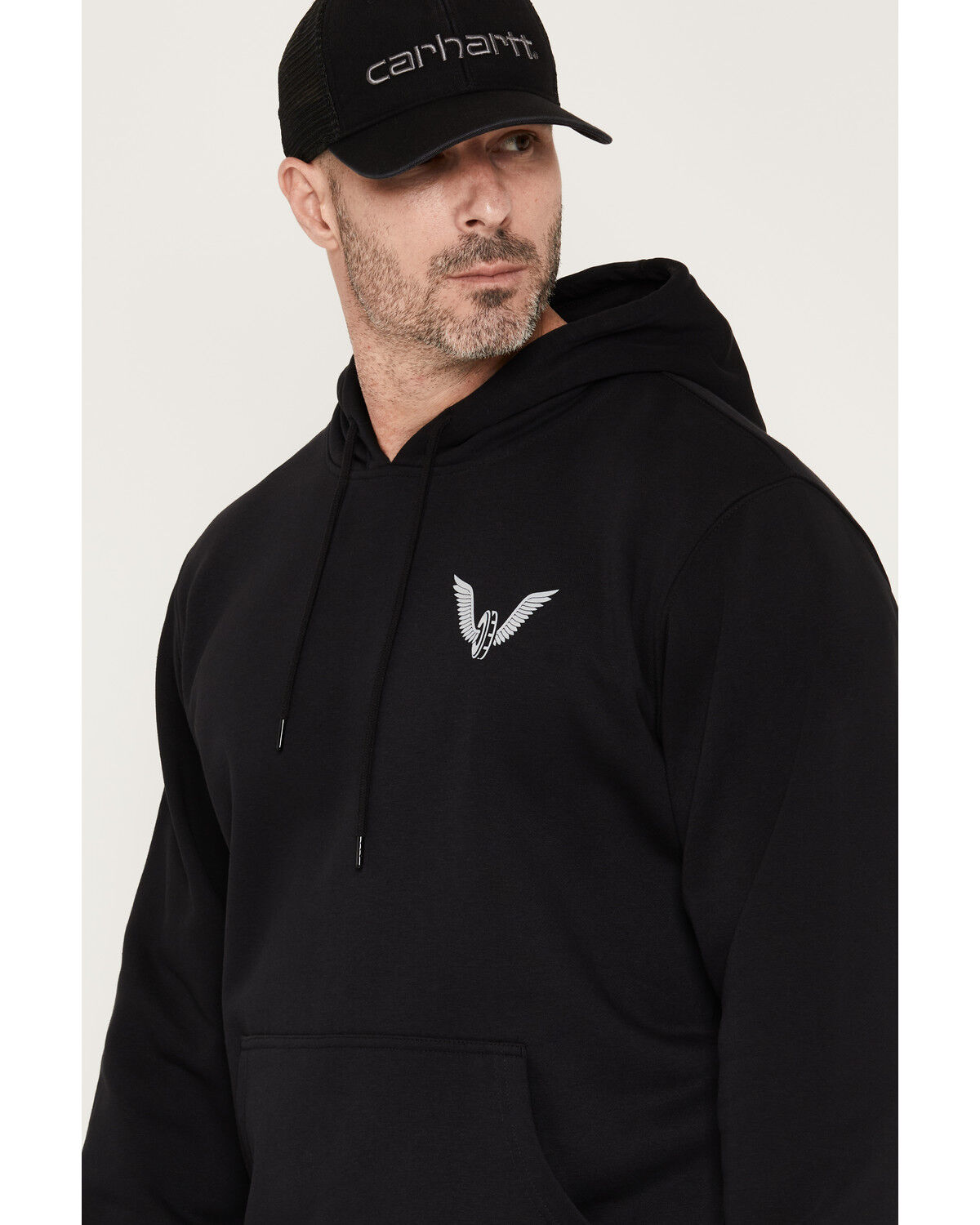 Image #3 - Thorogood Men's Job-Fitted Hooded Sweatshirt, Black, hi-res