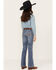 Image #3 - Shyanne Girls' Light Wash Stretch Bootcut Riding Jeans, Medium Wash, hi-res