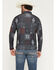 Image #4 - Cowboy Hardware Men's Southwestern Bandana Print Long Sleeve Snap Stretch Polo Shirt, Black, hi-res