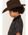 Image #2 - RANK 45&reg; Boys' Tonal Southwestern Print Short Sleeve Polo, Charcoal, hi-res
