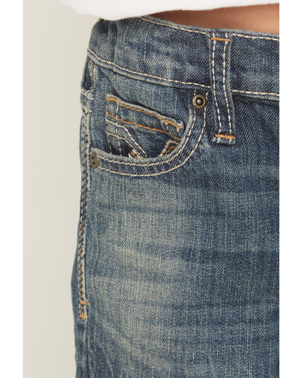 Image #2 - Cody James Little Boys' Texas Dark Wash Relaxed Bootcut Stretch Denim Jeans, Dark Wash, hi-res