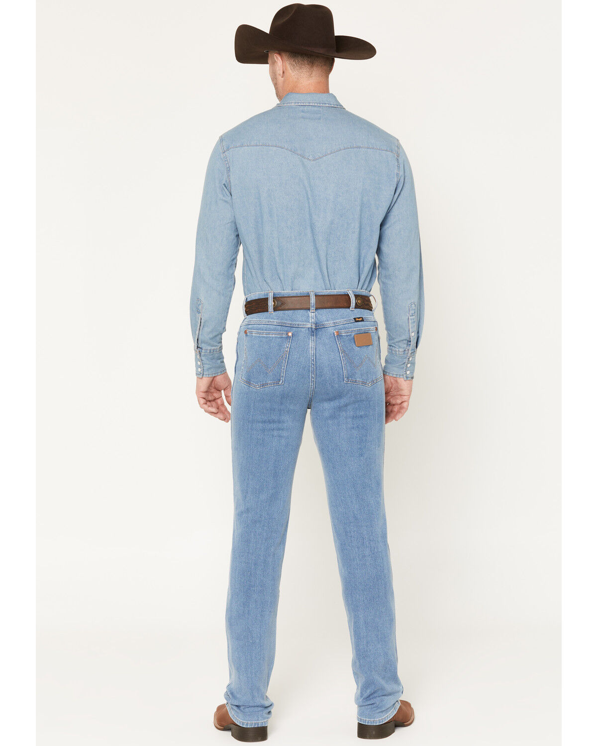 Image #3 - Wrangler Men's 936 Toughlite Medium Wash Cowboy Cut Slim Straight Stretch Denim Jeans, Medium Wash, hi-res
