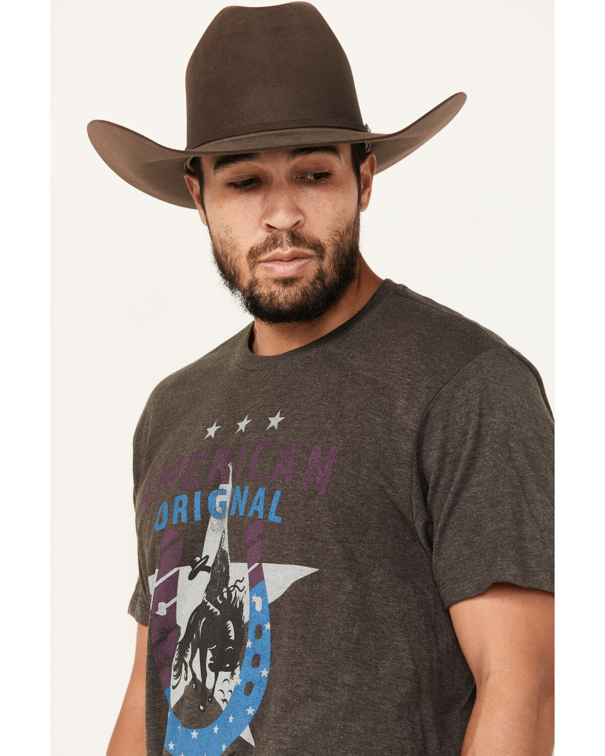 Image #2 - RANK 45&reg; Men's American Original Short Sleeve Graphic T-Shirt, Charcoal, hi-res
