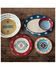 Image #1 - HiEnd Accents 14-Piece Spirit Valley Melamine Dinnerware Set, Red, hi-res