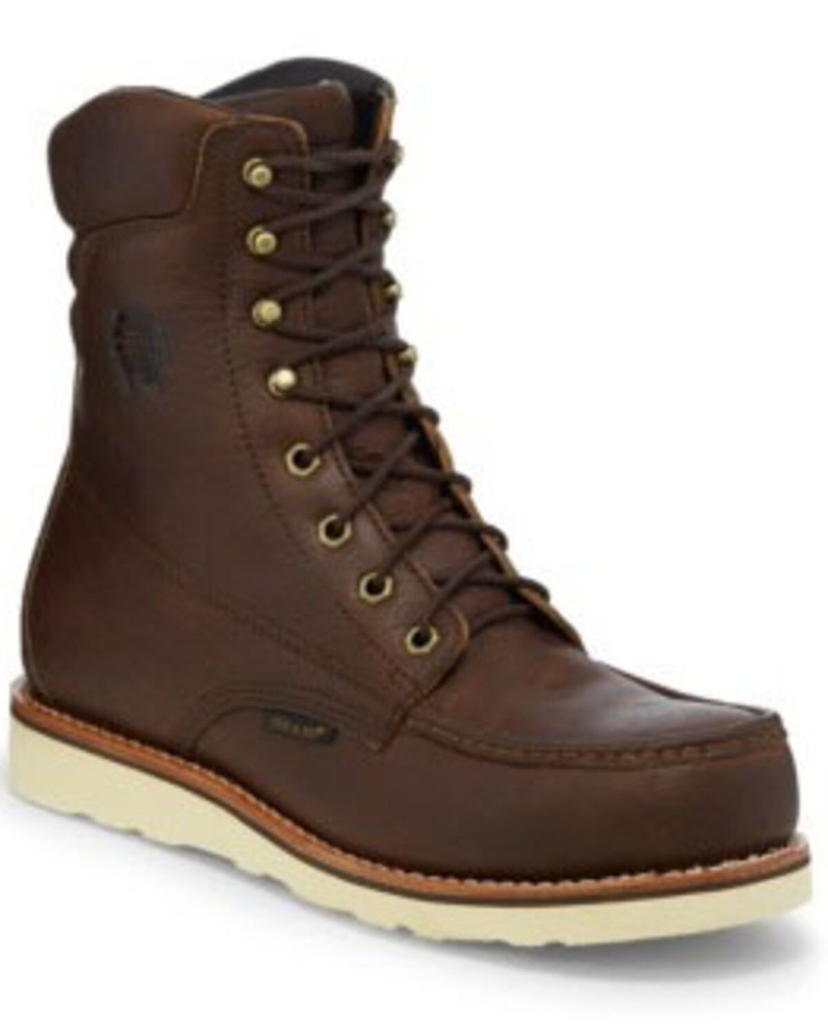 Chippewa Men's Edge Walker Waterproof Moc Work Boots - Composite Toe, Brown, hi-res