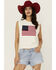 Image #1 - Sadie & Sage Women's Flag Sweater Tank , White, hi-res