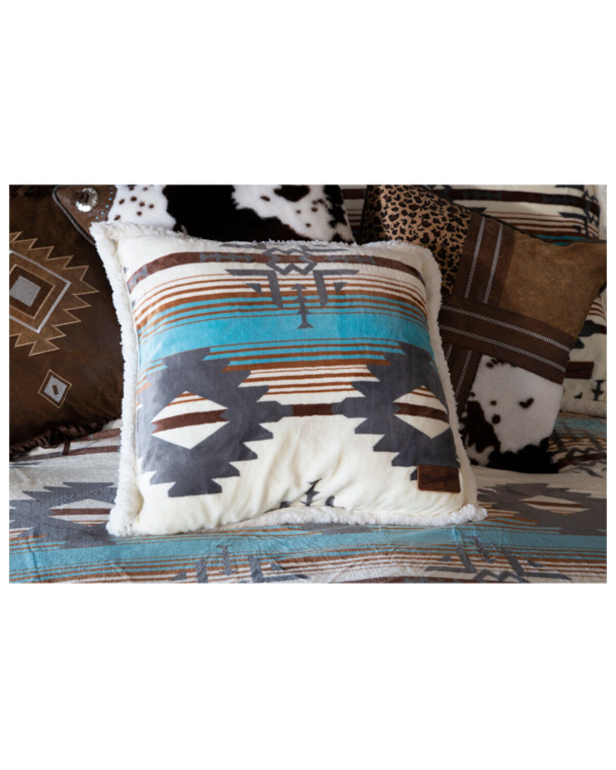 Image #3 - Wrangler Lone Mountain Plush Set - Twin Size, Blue, hi-res