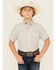 Image #1 - Cinch Boys' ARENAFLEX® Southwestern Print Long Sleeve Button-Down Performance Western Shirt, Grey, hi-res