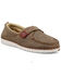 Image #1 - Twisted X Boys' Zero-X Leather Velcro Bomber Casual Shoes - Moc Toe, Brown, hi-res