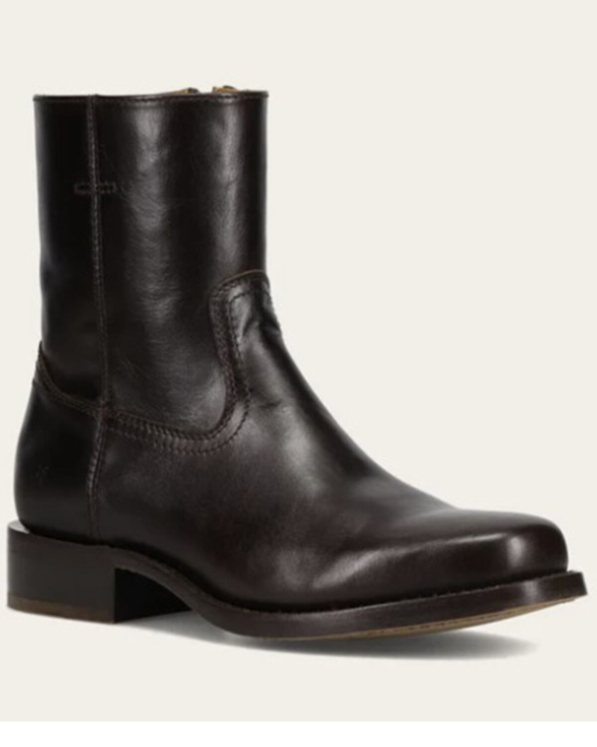 Image #1 - Frye Men's Campus Inside Zip Ankle Boots - Round Toe, Dark Brown, hi-res