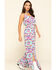 Image #1 - Rock & Roll Denim Women's Southwestern Striped Jumpsuit , Turquoise, hi-res