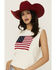 Image #2 - Sadie & Sage Women's Flag Sweater Tank , White, hi-res