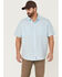 Image #1 - Resistol Men's Solid Short Sleeve Button-Down Western Shirt, Blue, hi-res