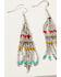 Image #2 - Shyanne Women's Frontier Antique Chain Fringe Earrings, Silver, hi-res