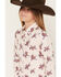 Image #2 - Cruel Girl Girls' Horse Print Long Sleeve Pearl Snap Western Shirt, Pink, hi-res