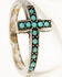 Image #5 - Shyanne Women's Silver & Turquoise Stone Cross 5-piece Ring Set, Silver, hi-res