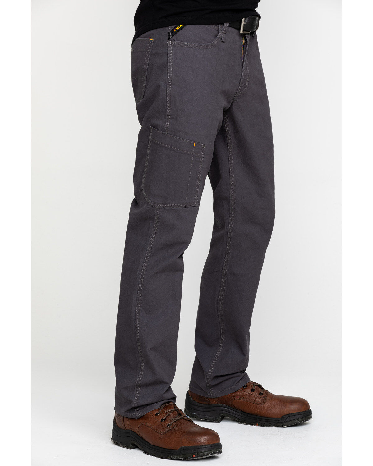 Image #3 - Ariat Men's Gray Rebar M4 Made Tough Durastretch Straight Leg Work Pants - Big, Grey, hi-res