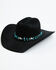 Image #1 - Paige Wallace Turquoise Stone Concho Hat Band, Black, hi-res