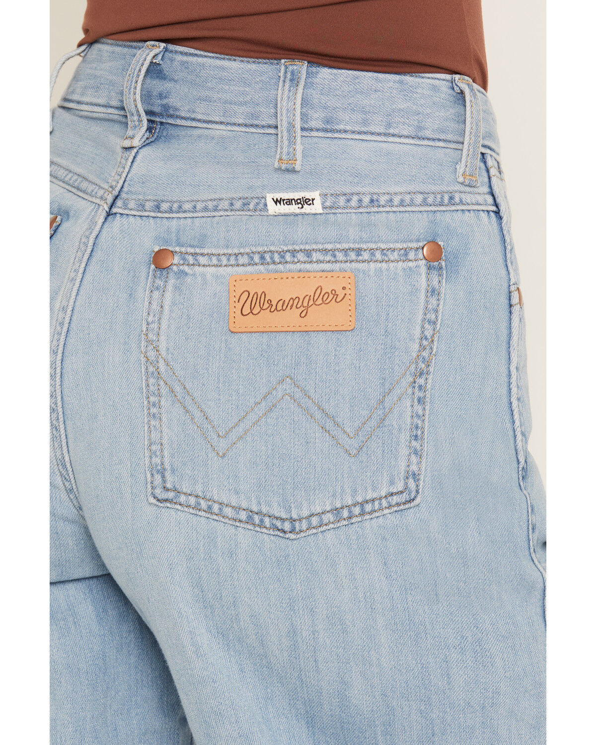 Image #4 - Wrangler Women's High Rise Light Wash Canyon Wide Denim Jeans, Light Wash, hi-res