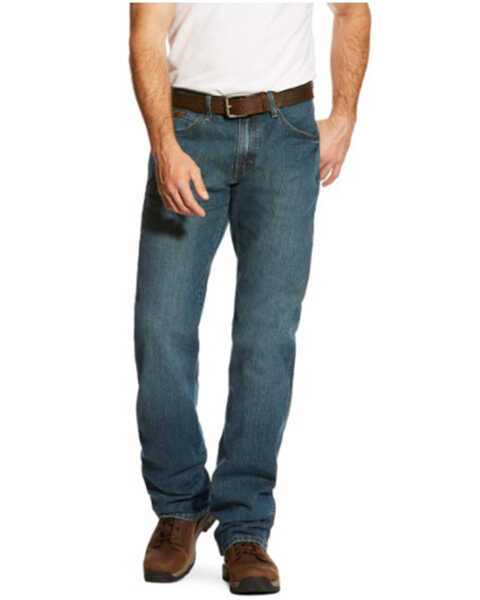 Image #2 - Ariat Men's Rebar M4 Low Rise Boot Cut Jeans, Denim, hi-res