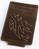 Image #2 - Cody James Men's Brown Embroidered Leather Money Clip Wallet, Brown, hi-res