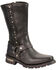 Image #1 - Milwaukee Leather Men's Braid & Rivet Harness Boots - Square Toe, Black, hi-res