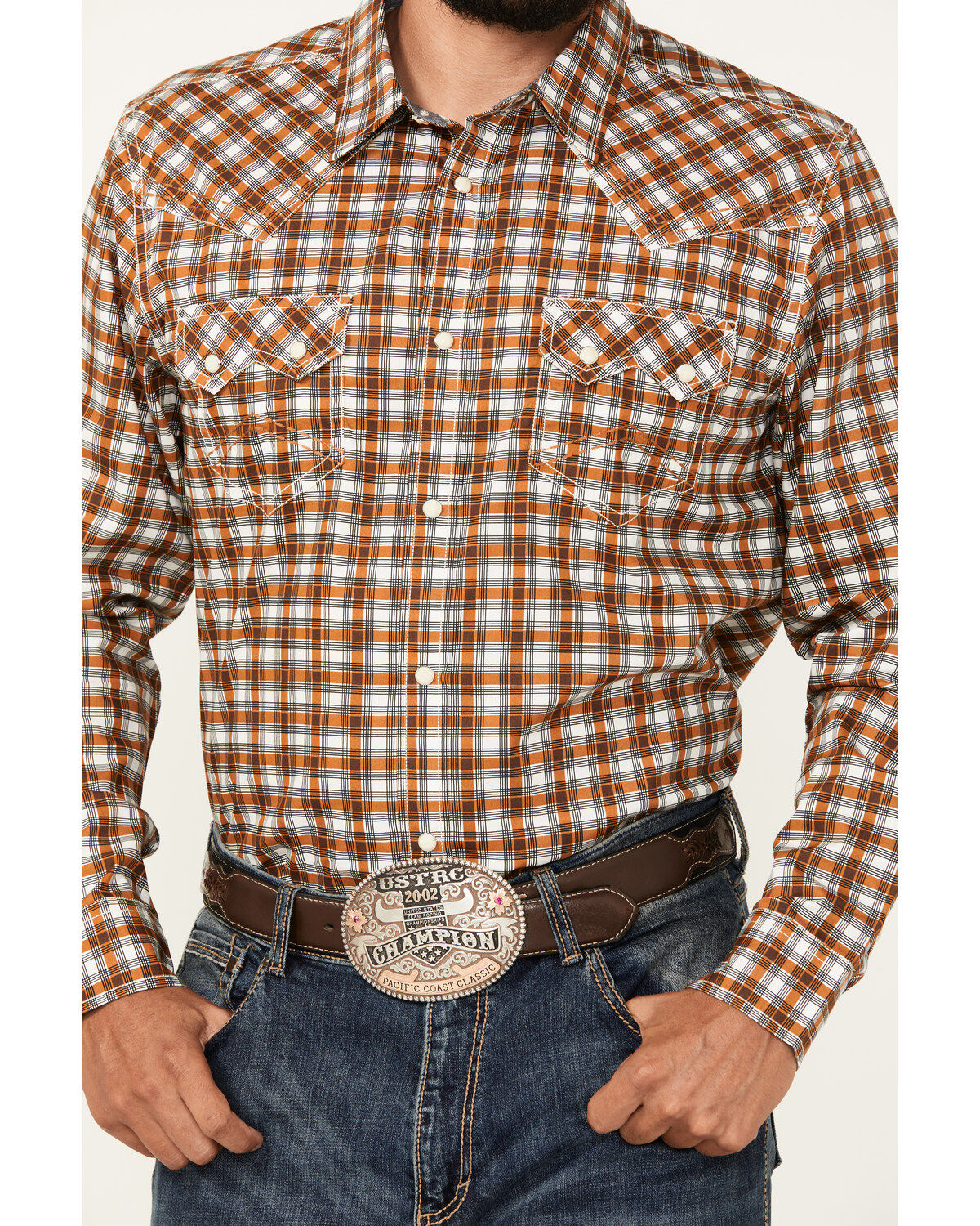 Image #3 - Cody James Men's Reverent Plaid Print Long Sleeve Snap Western Shirt - Tall, , hi-res
