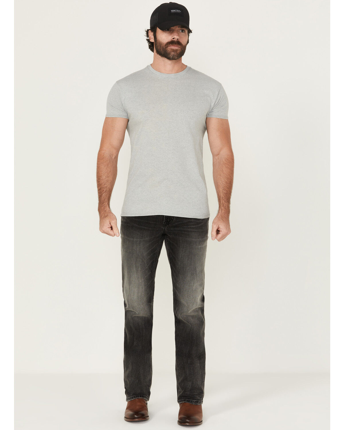 Brothers and Sons Men's Montana Wash Tucker Slim Straight Stretch Denim Jeans, Black, hi-res