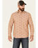 Image #1 - Pendleton Men's All-Over Dobby Chambray Long Sleeve Button-Down Western Shirt, Tan, hi-res