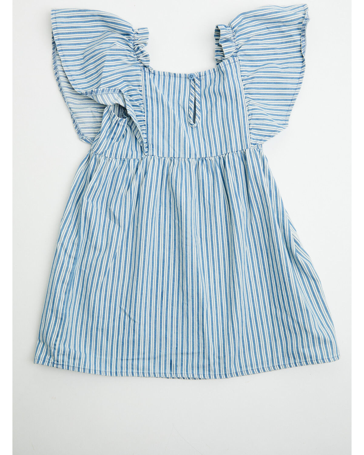 Image #3 - Wrangler Toddler Girls' Striped Short Sleeve Denim Dress, Blue, hi-res