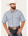 Image #1 - Resistol Men's Miramar Plaid Print Short Sleeve Button Down Western Shirt, Light Purple, hi-res