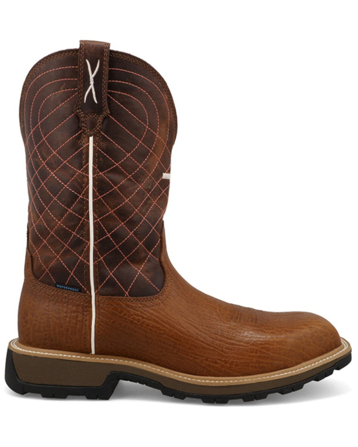Image #2 - Twisted X Men's 11" UltraLite X&trade; Work Boots - Composite Toe, Brown, hi-res