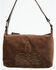Image #2 - Shyanne Women's Boot Stitch Embroidered Suede Mini Shoulder Bag, Chocolate, hi-res
